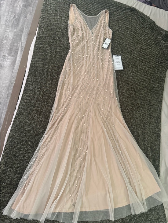 Adrianna Papell Dresses & Skirts - Adrianna Papell Taupe Beaded Gown
